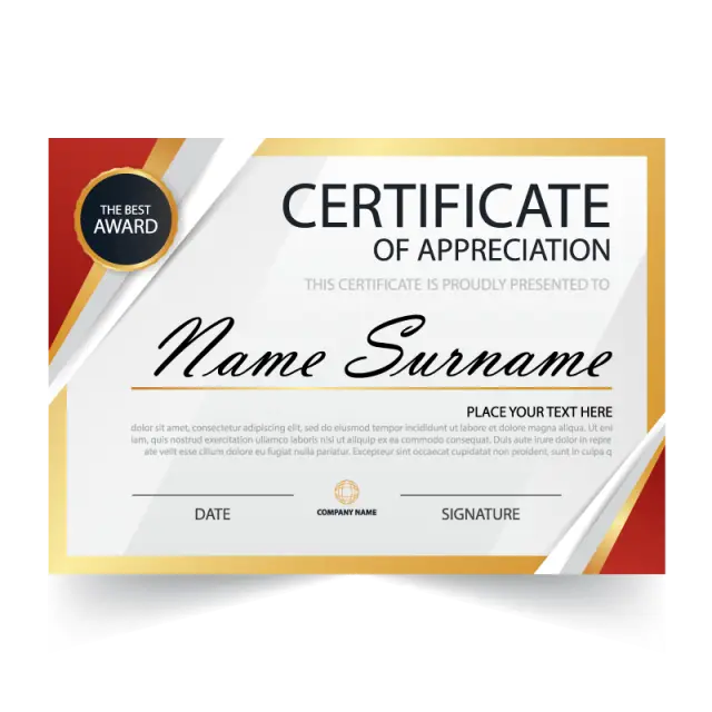 Certificate of Appreciation Design Template