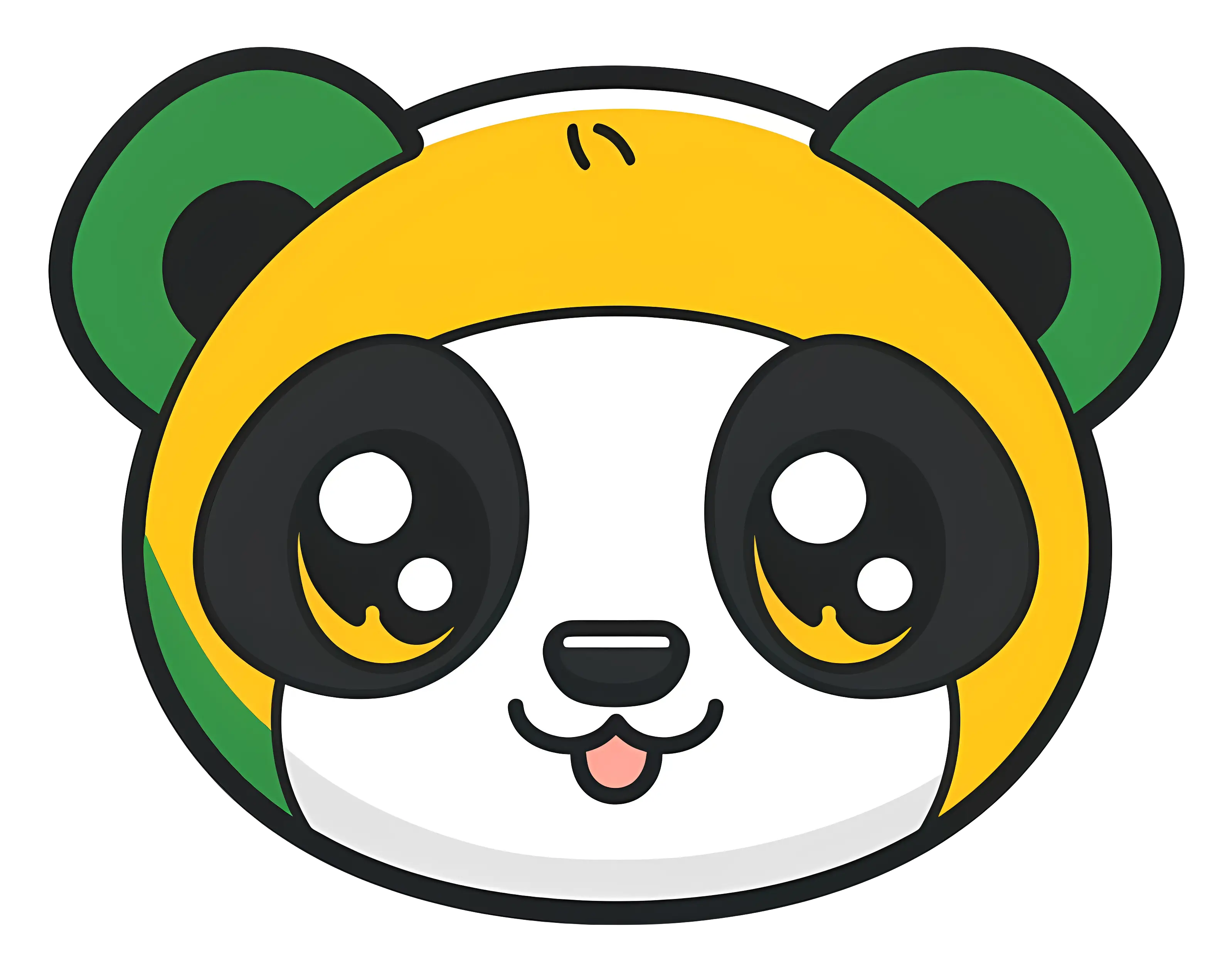 Cute Panda Cartoon Face