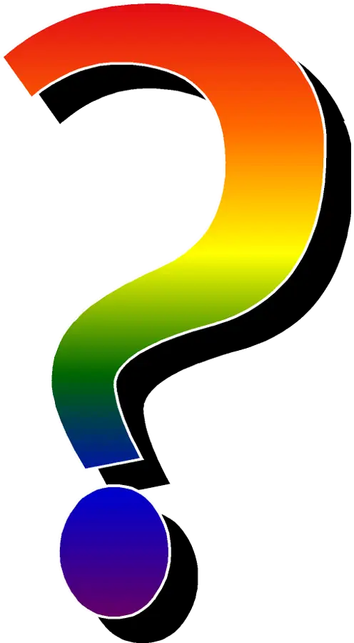 Rainbow Colored Question Mark
