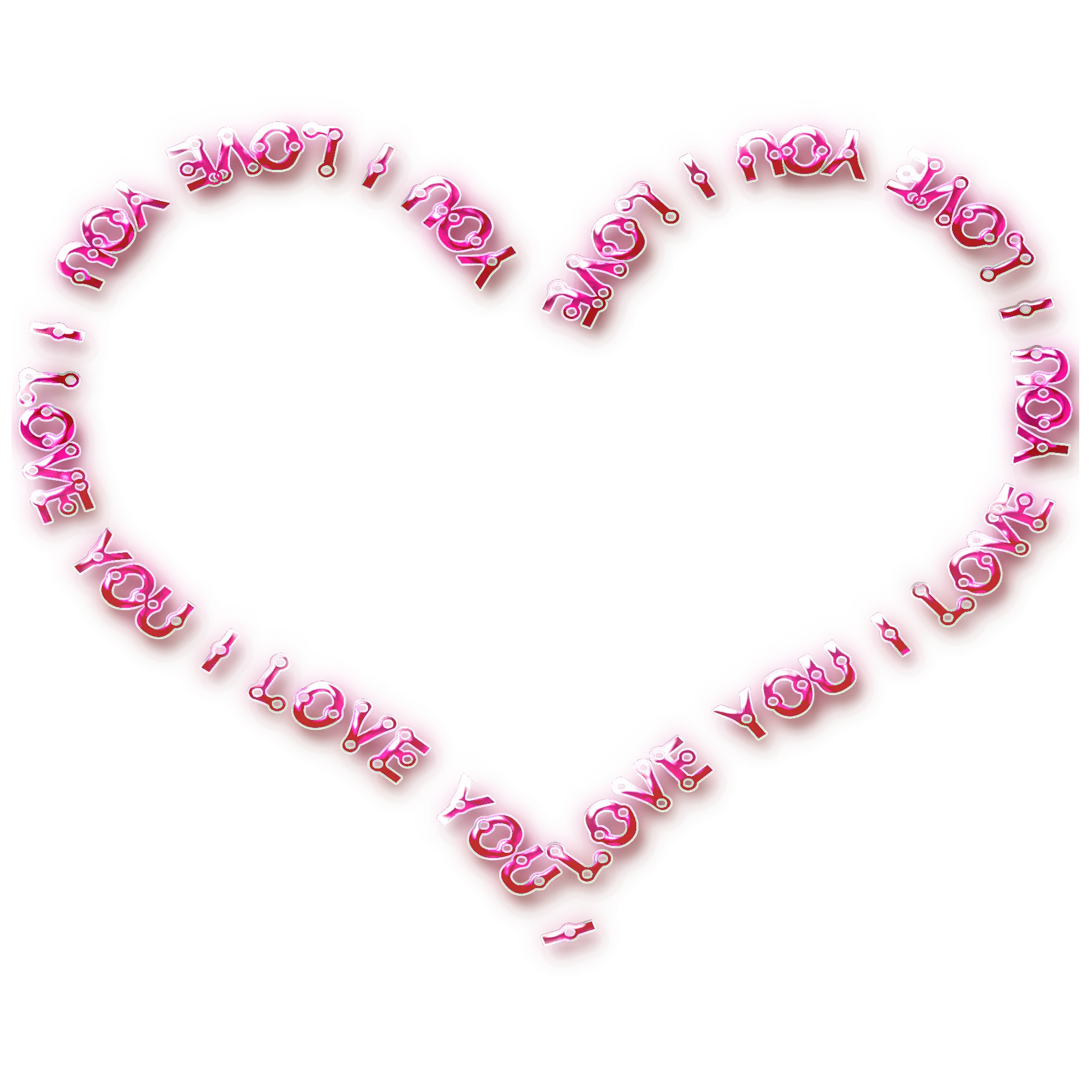 Heart Shape with &#039;I Love You&#039; Text