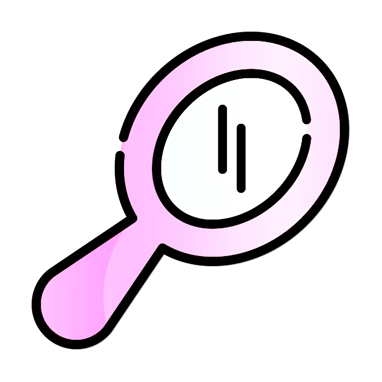 Pink Handheld Mirror Illustration