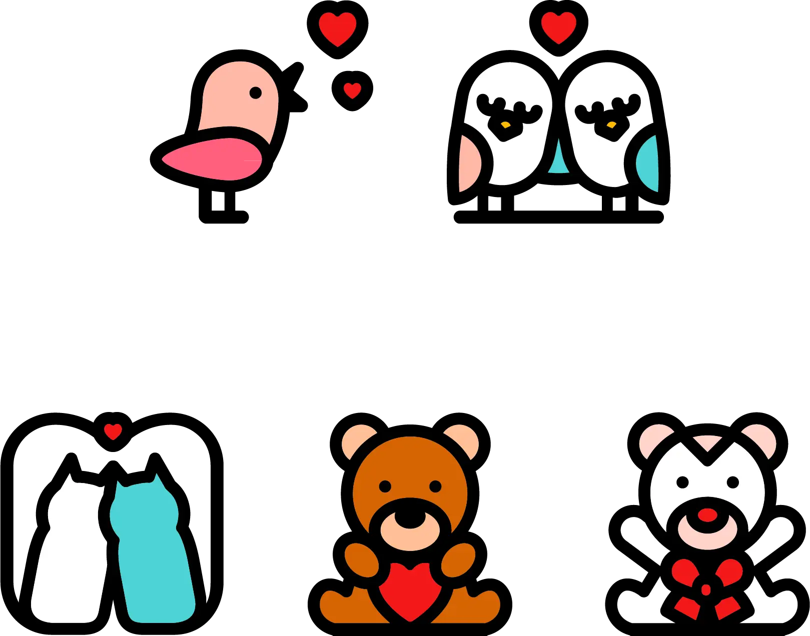 Cute Love Icons for Valentine&#039;s Day