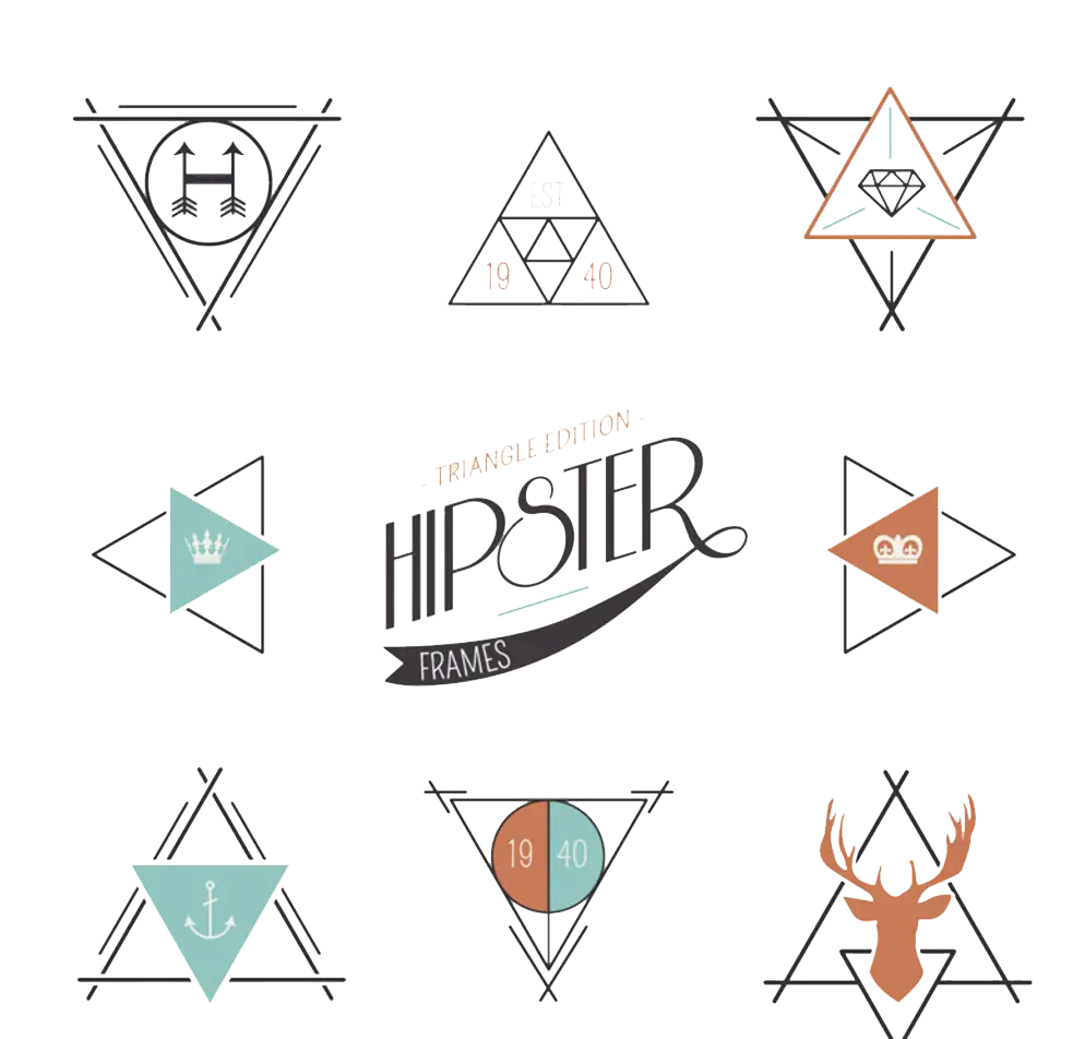 Trendy Hipster Frames Design