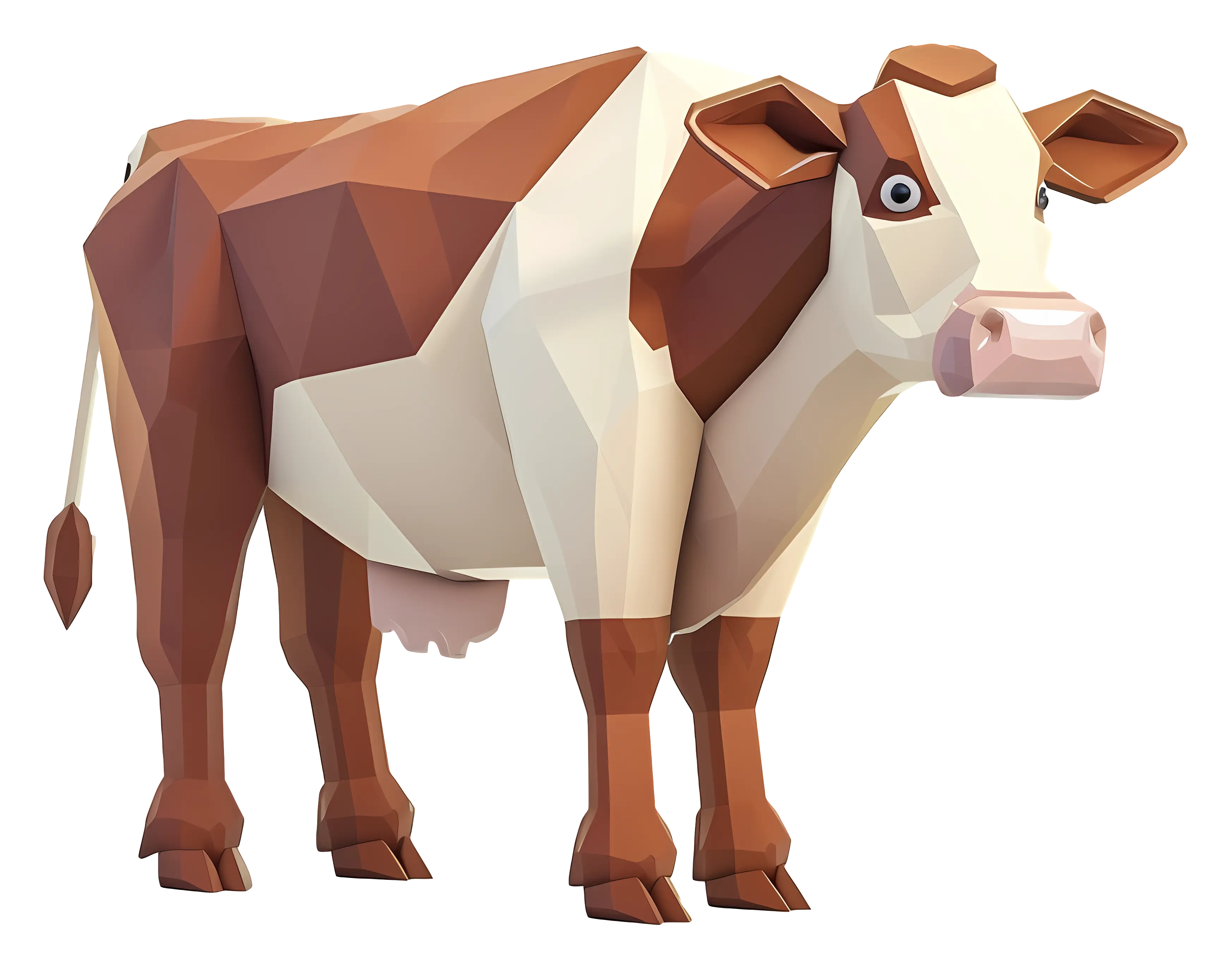 Brown and White Cow