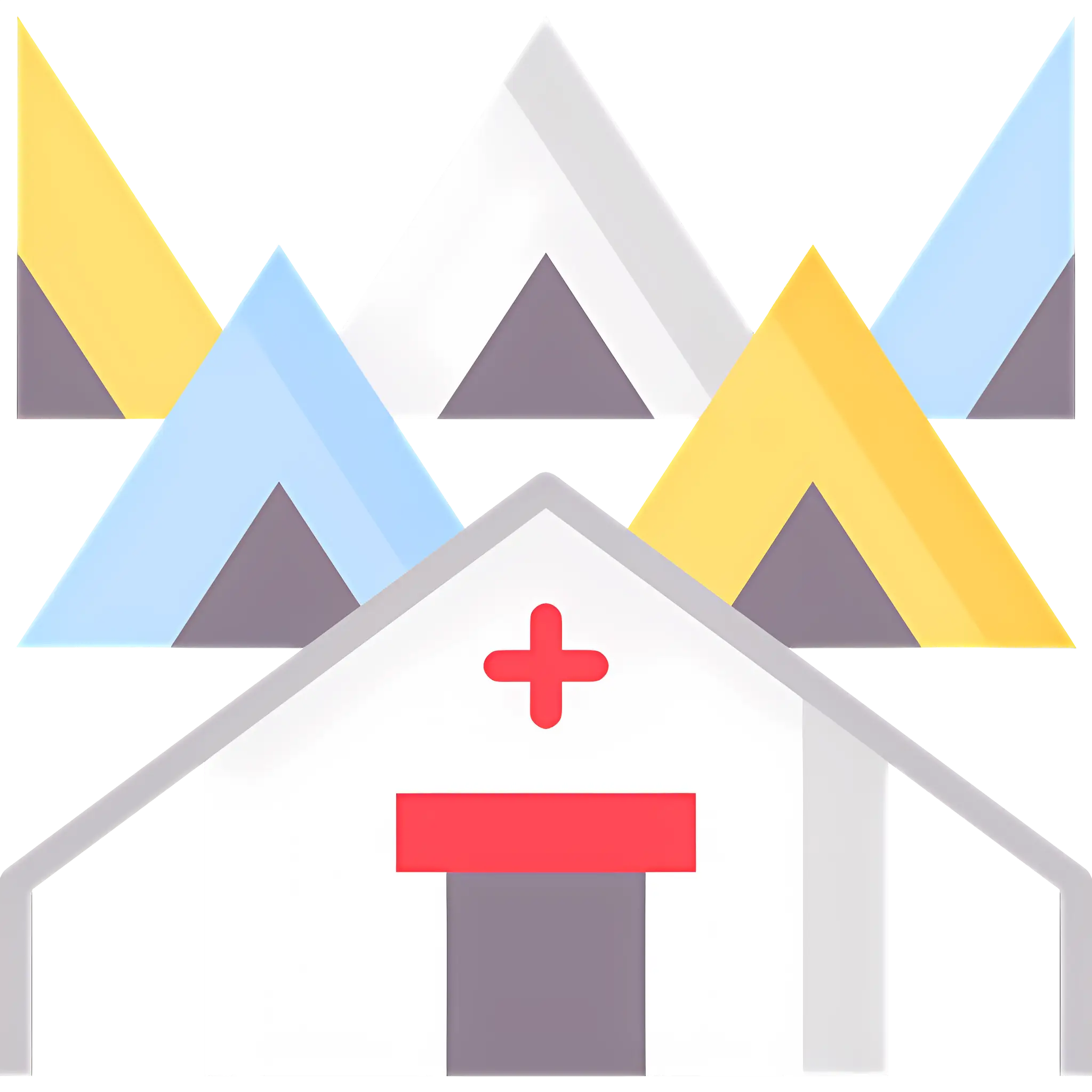 Cluster of Colorful Tents