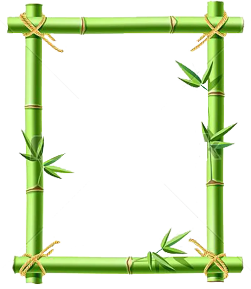 Decorative Bamboo Frame with Leaves