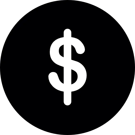 Black Dollar Sign Icon