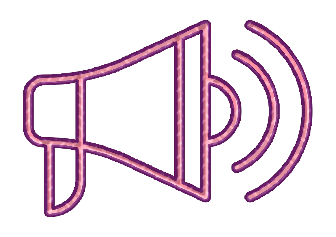Megaphone Outline Icon Design