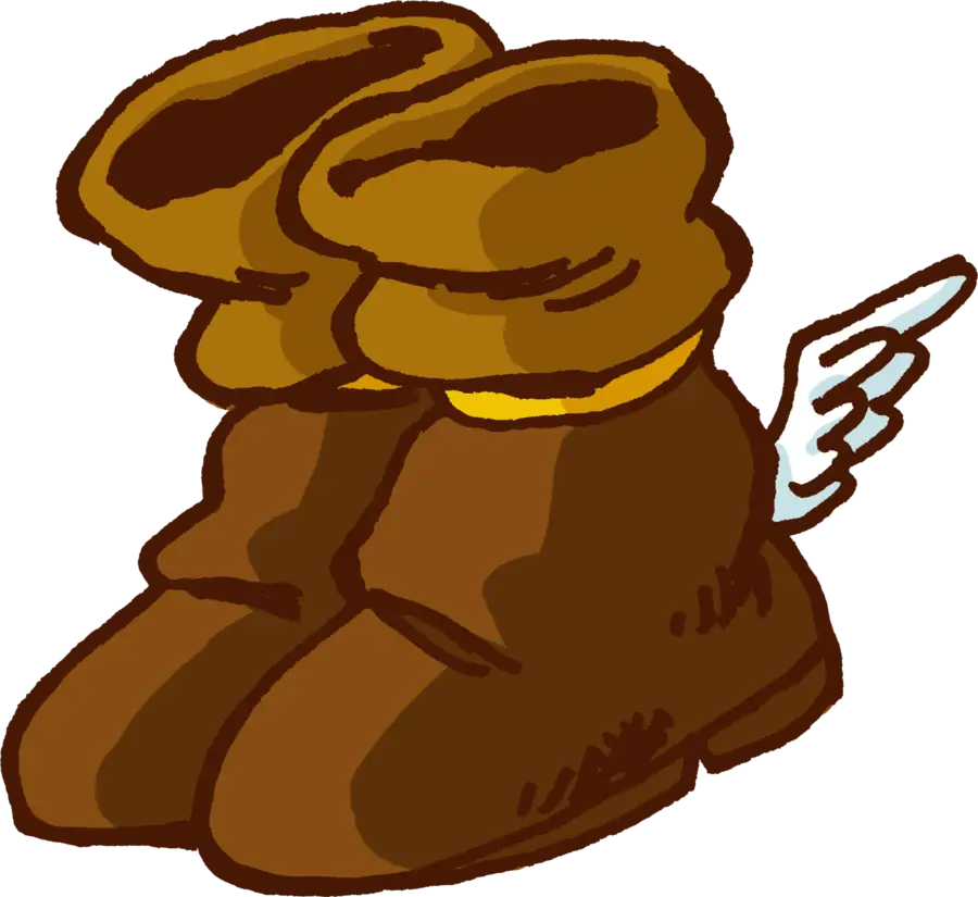 Mythical Winged Boots Illustration