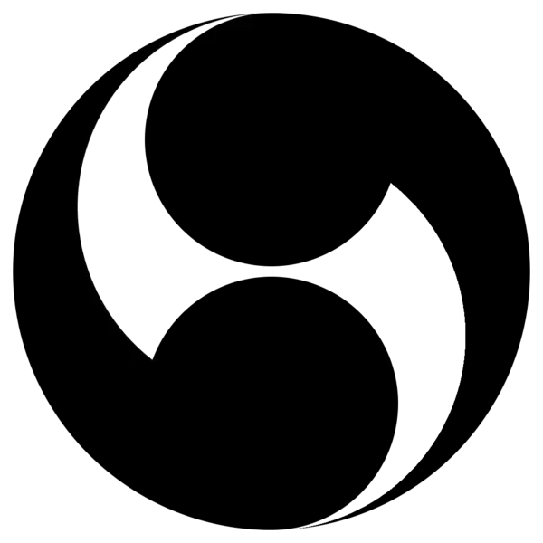 Black Circular Abstract Symbol Design