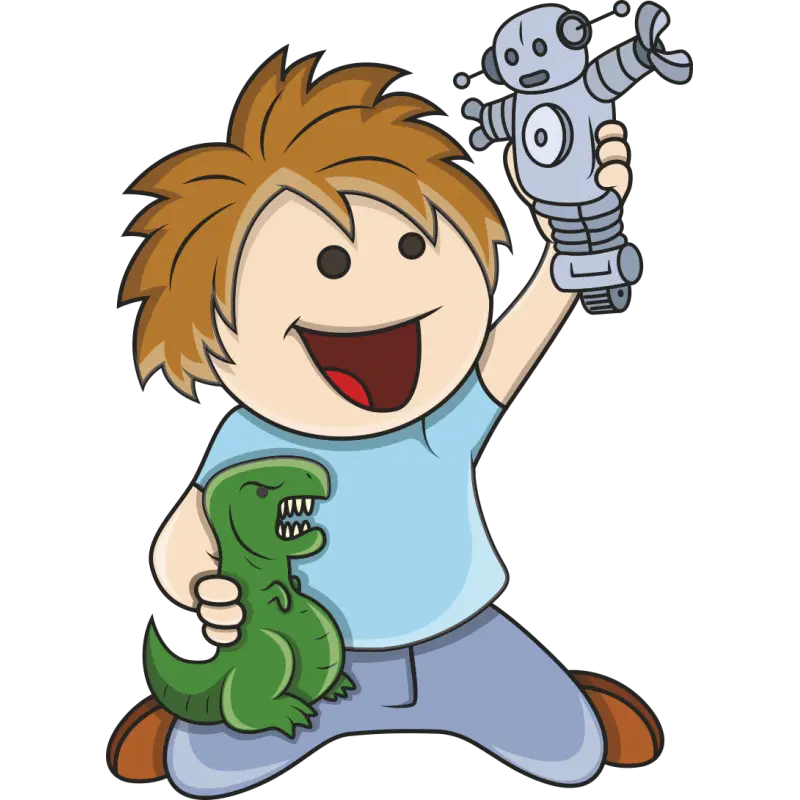 Boy Playing with Toys