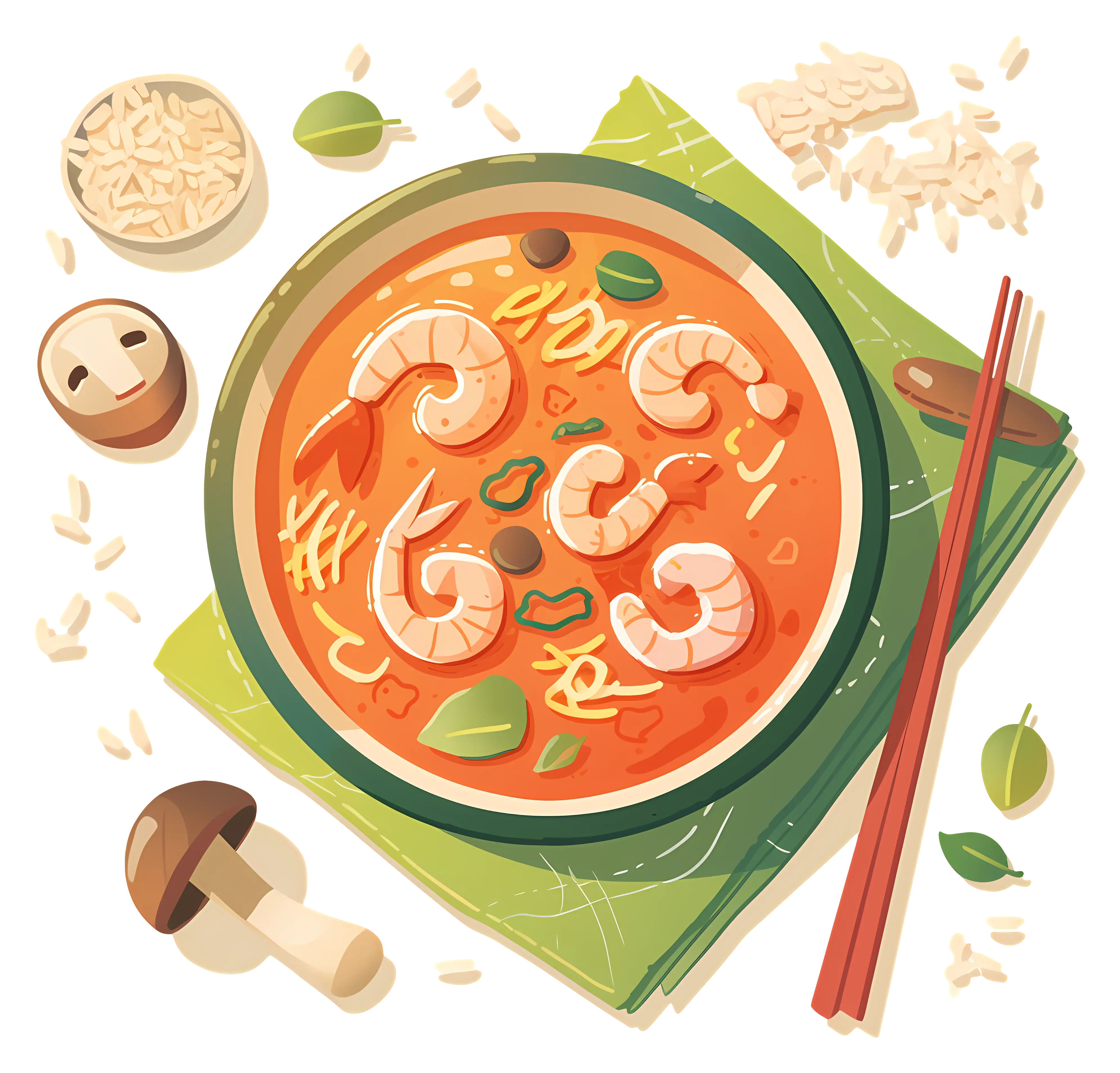 Spicy Shrimp Soup with Vegetables
