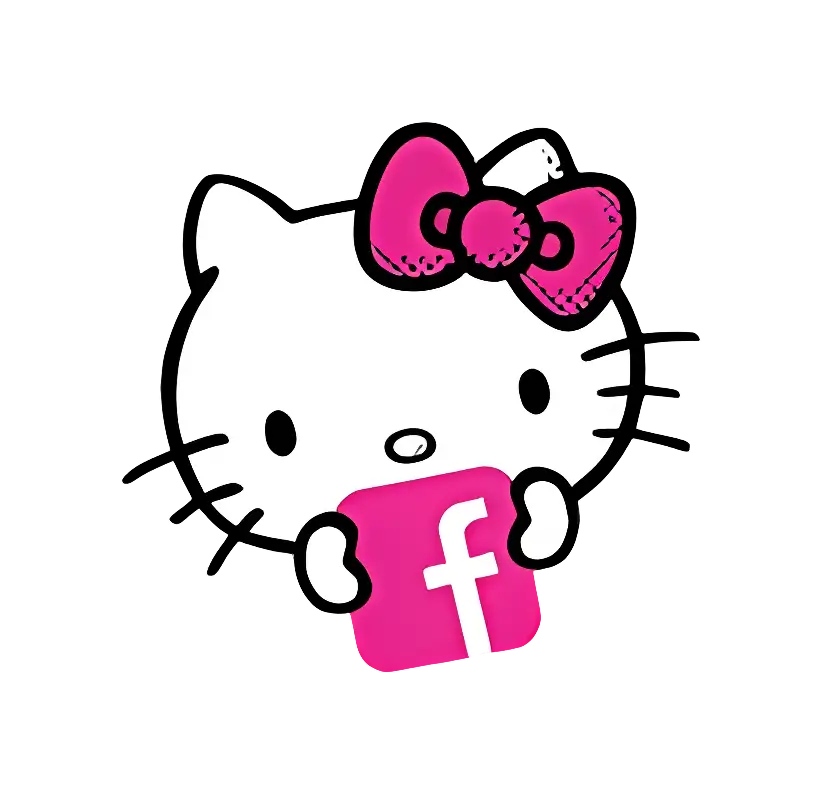 Hello Kitty Holding Facebook Icon