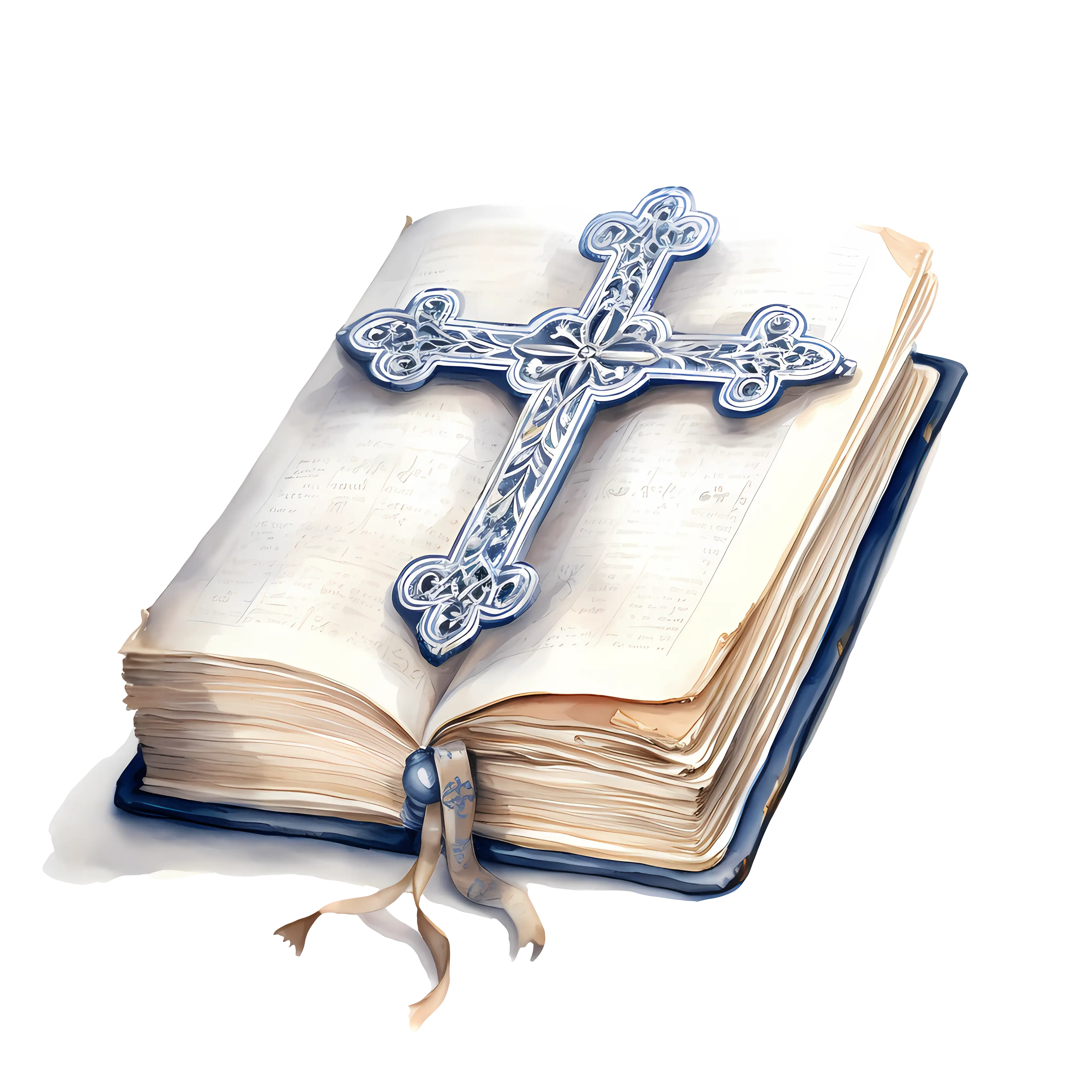 Religious Book with Cross