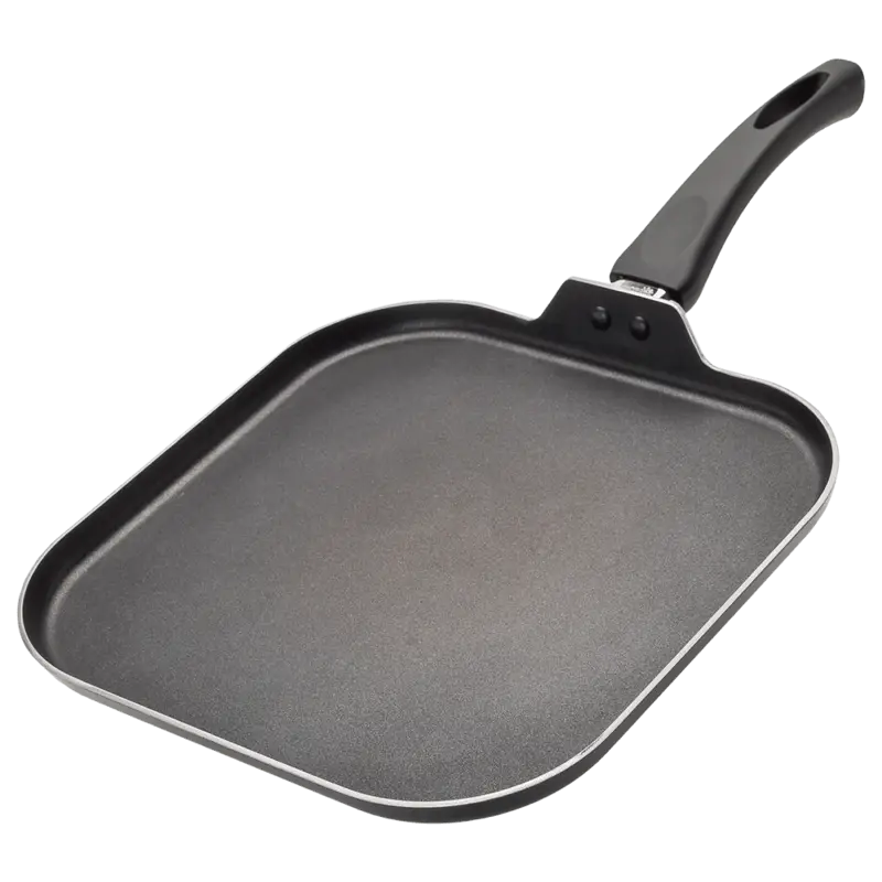Black Flat Non-Stick Frying Pan for Cooking