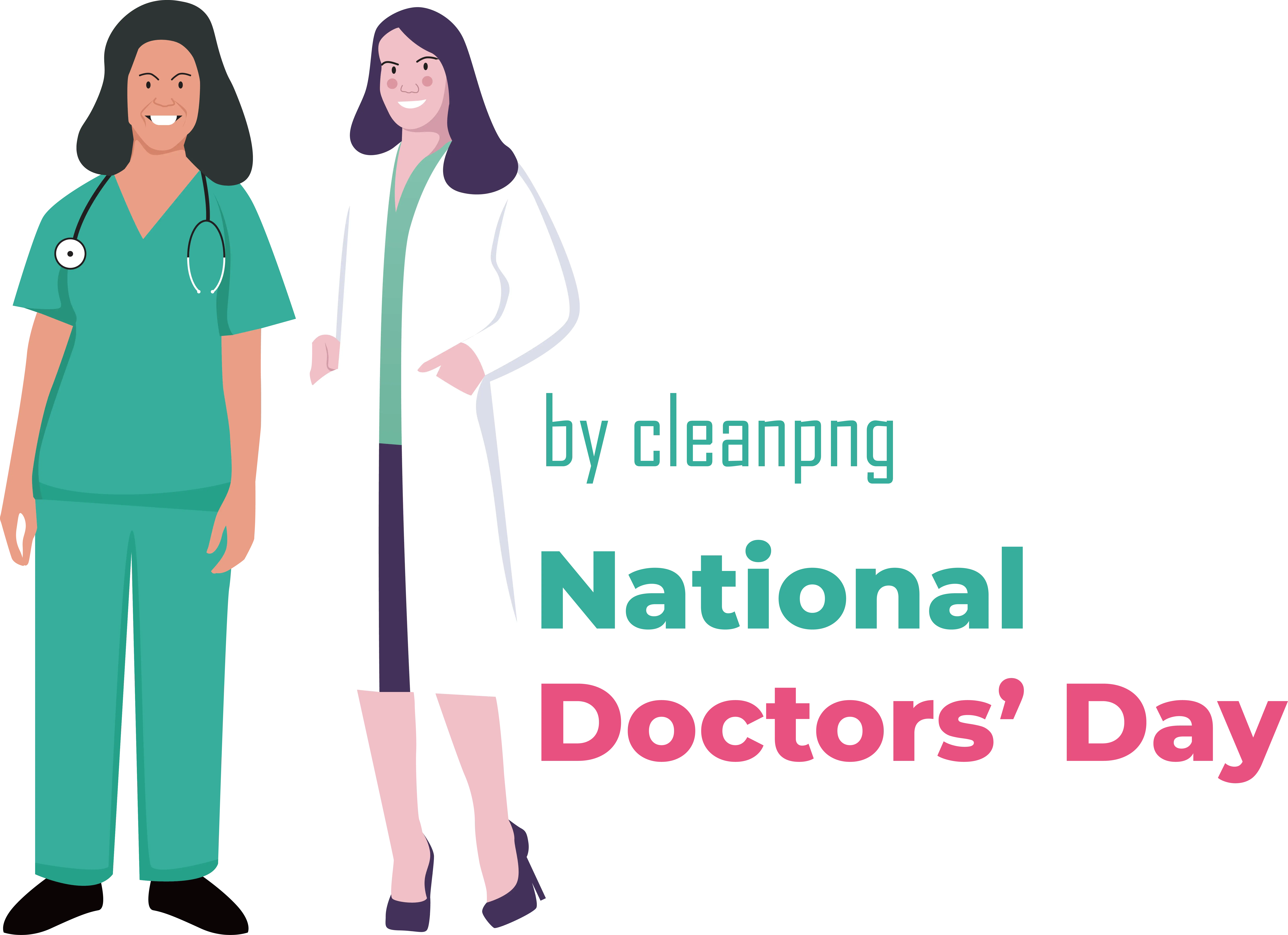 Female Doctors for National Doctors&#039; Day Illustration