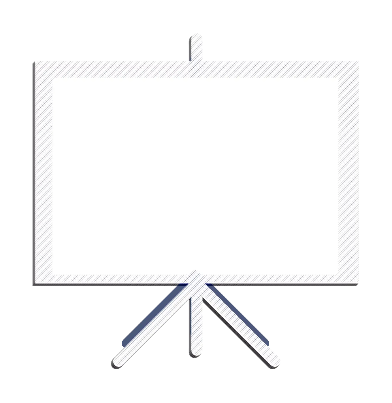 Plain Whiteboard with Stand Design
