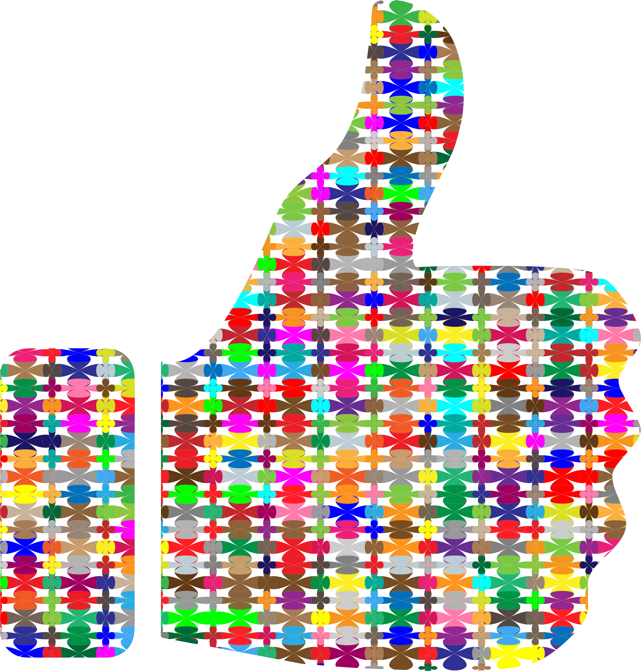 Colorful Thumbs Up Symbol
