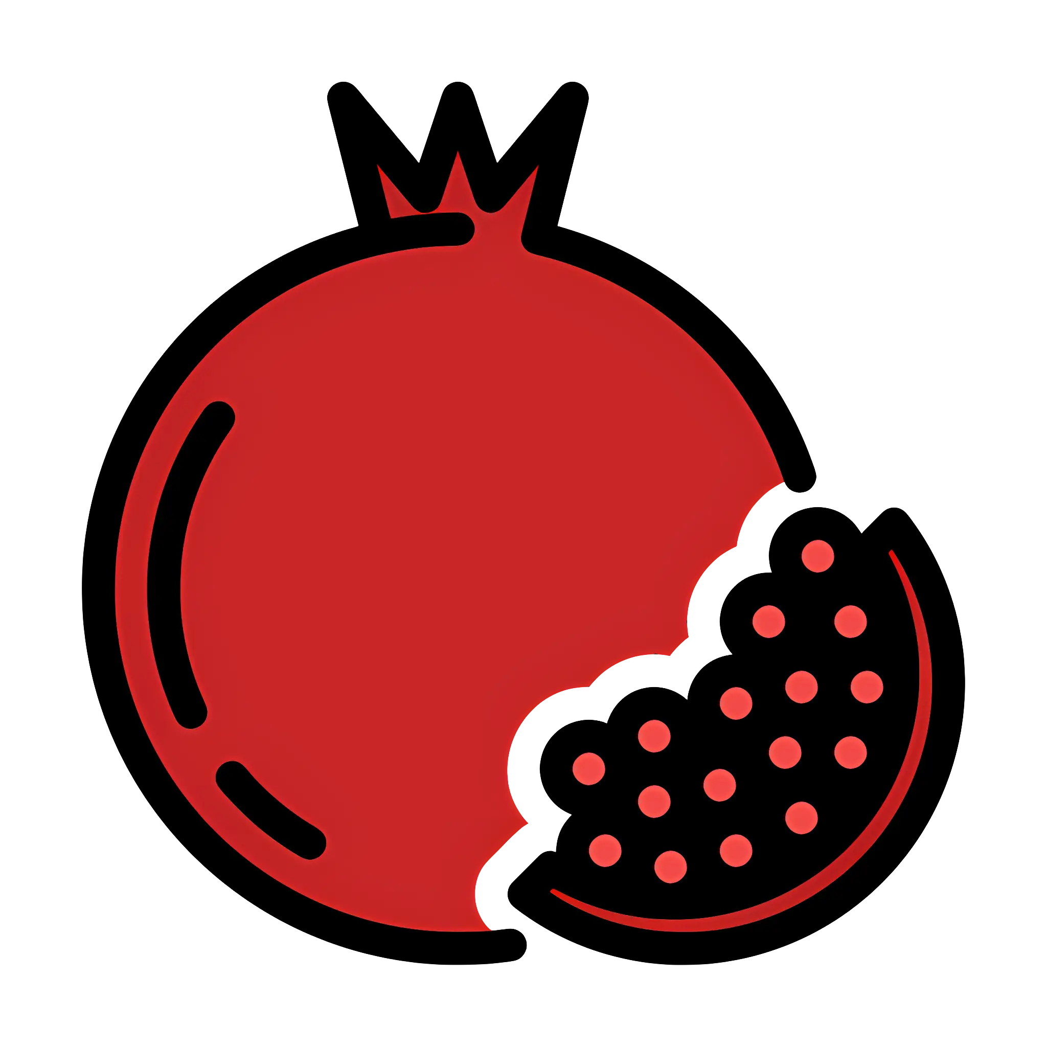 Pomegranate Icon with Seeds