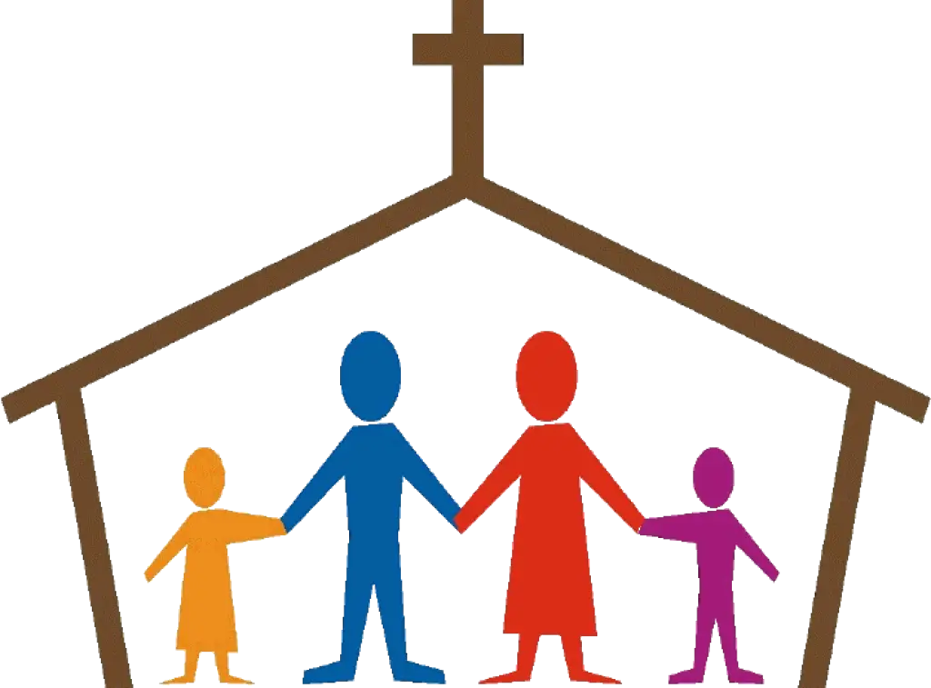 Family Under Church Roof
