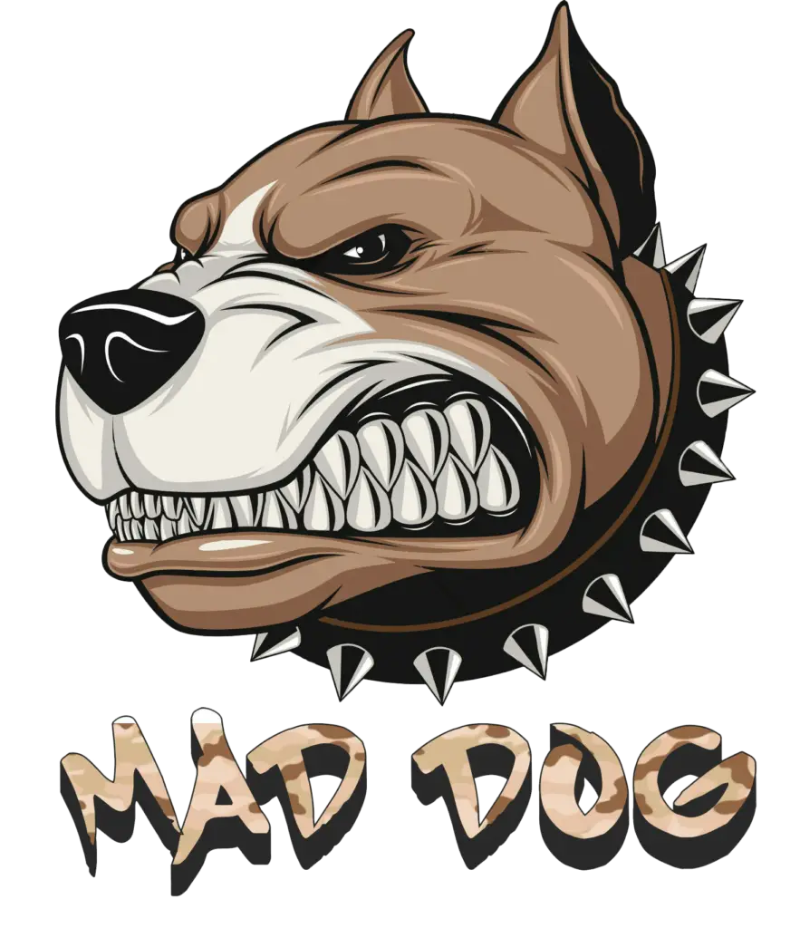 Mad Dog Cartoon Illustration