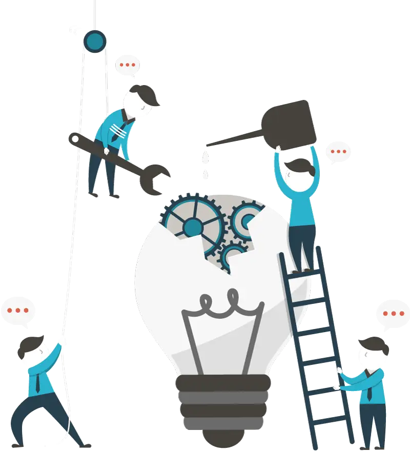 Teamwork Illustration for Innovation