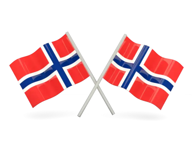 Crossed Norwegian Flags