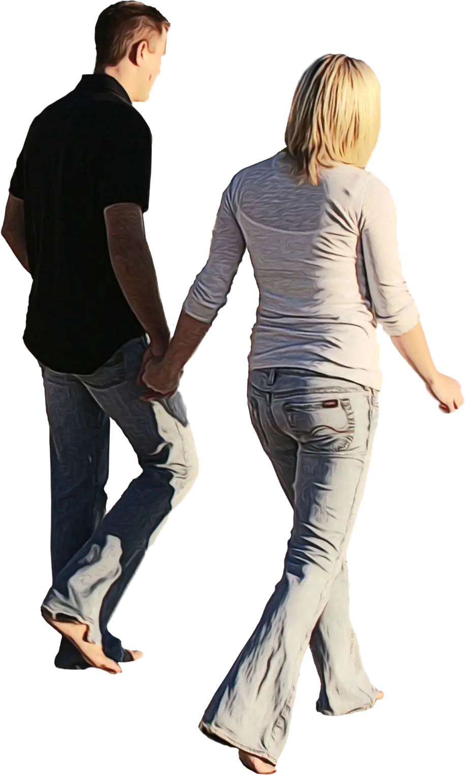 Couple Walking Hand in Hand