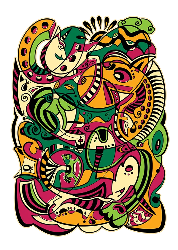 Colorful Psychedelic Abstract Artwork