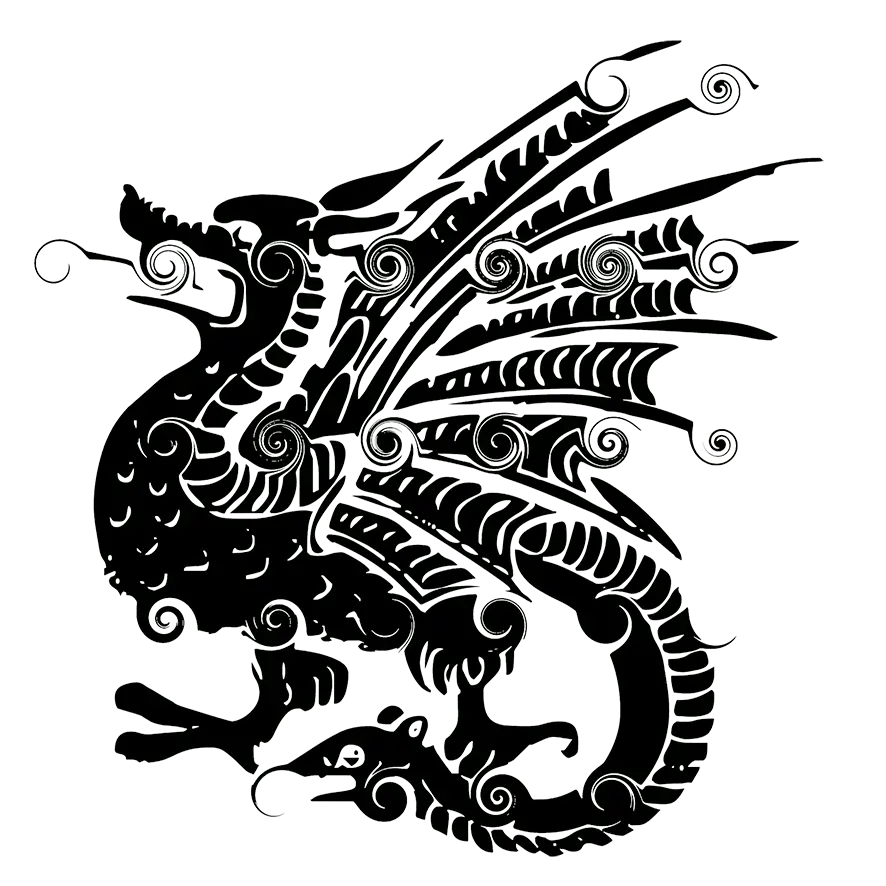 Intricate Tribal Dragon Design