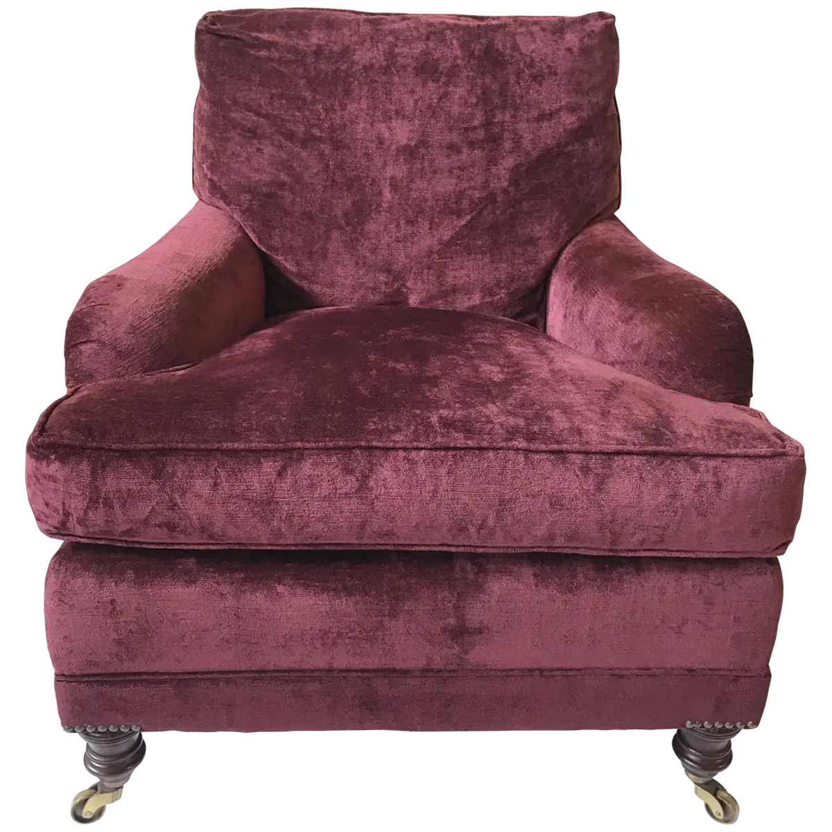 Plush Maroon Armchair for Interiors
