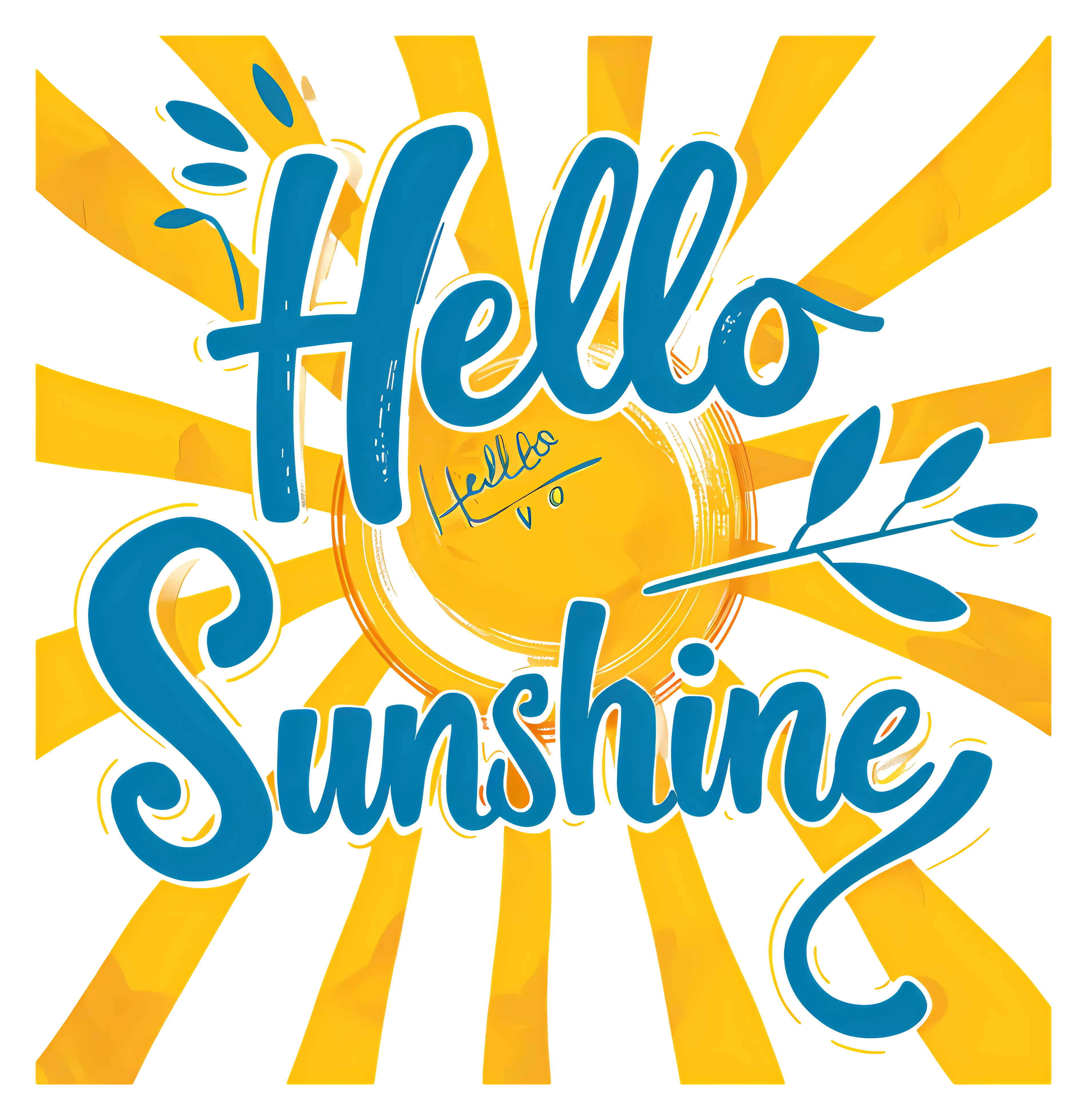 Hello Sunshine Typography with Sun