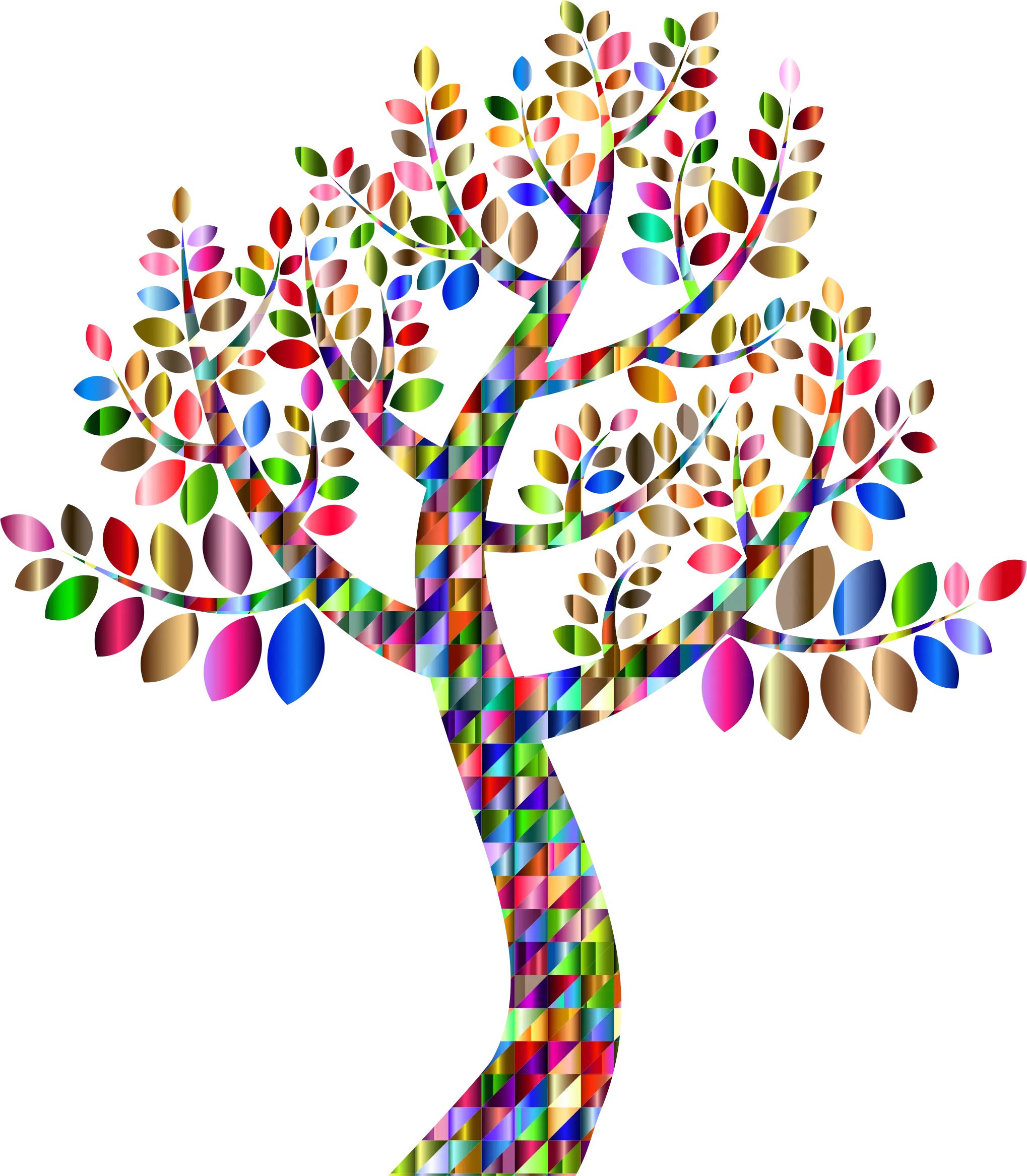 Colorful Tree Illustration with Vibrant Leaves