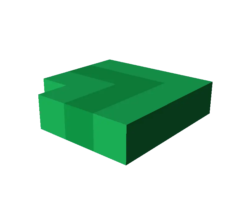 Green 3D Block Shape
