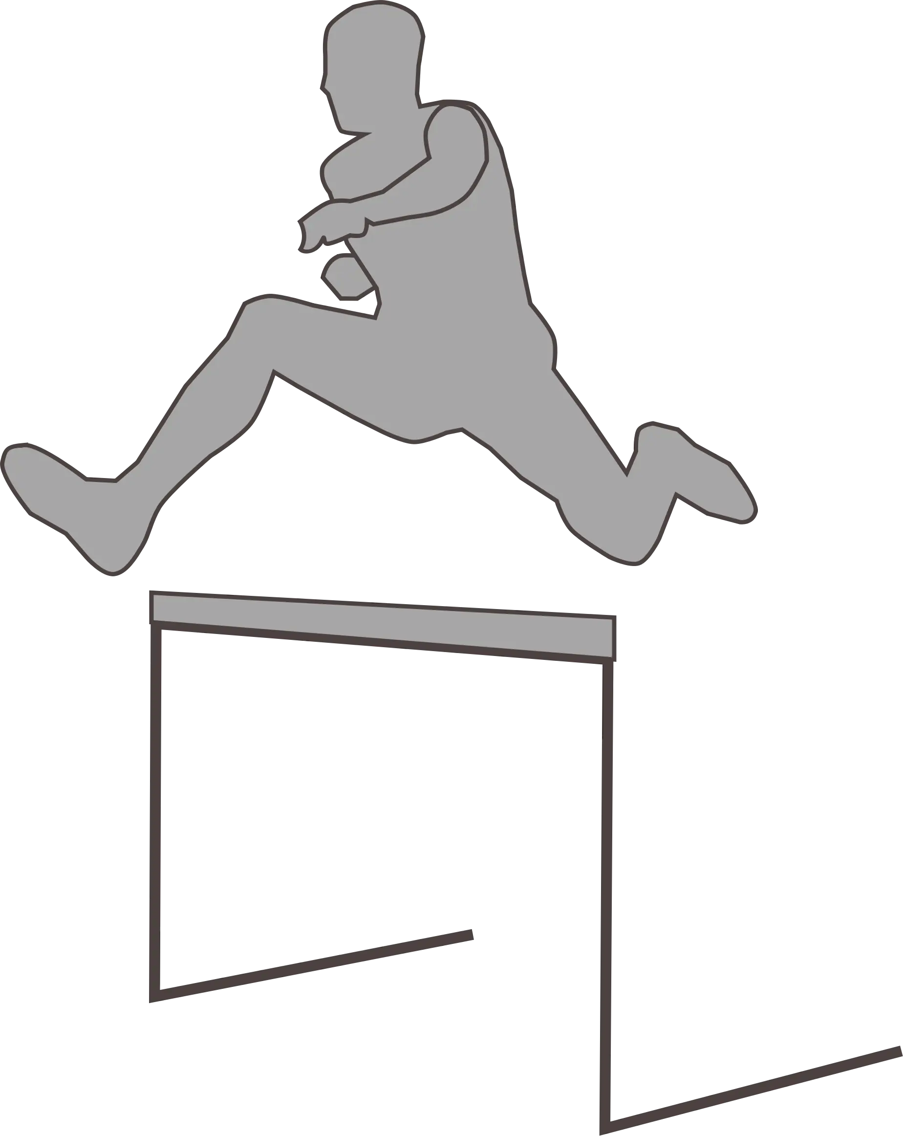 Silhouette of Hurdle Runner