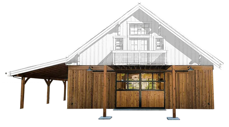 Wooden Barn House Architectural Design