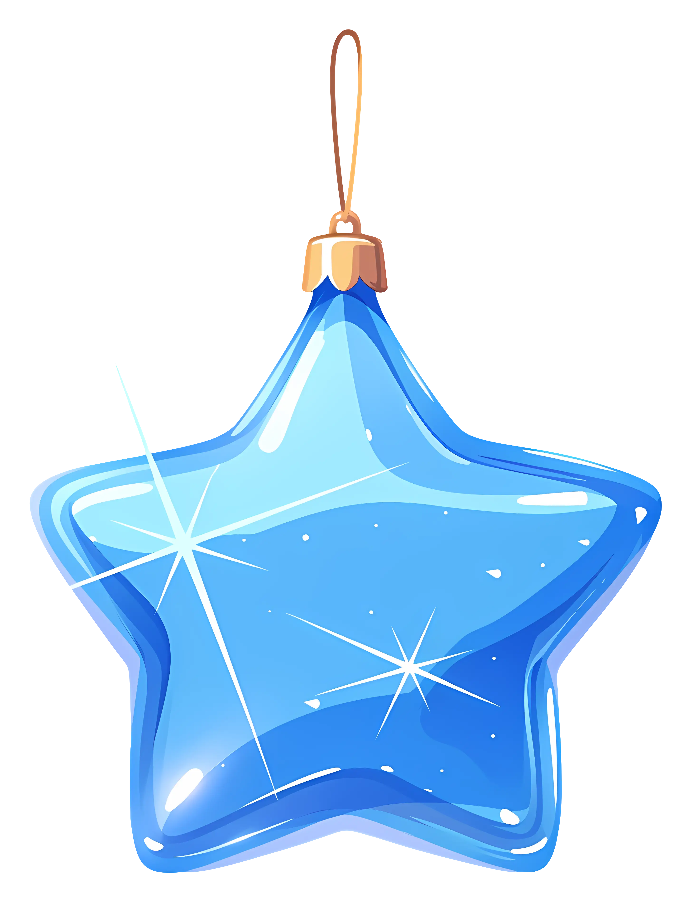 Blue Star Ornament for Holiday Decor