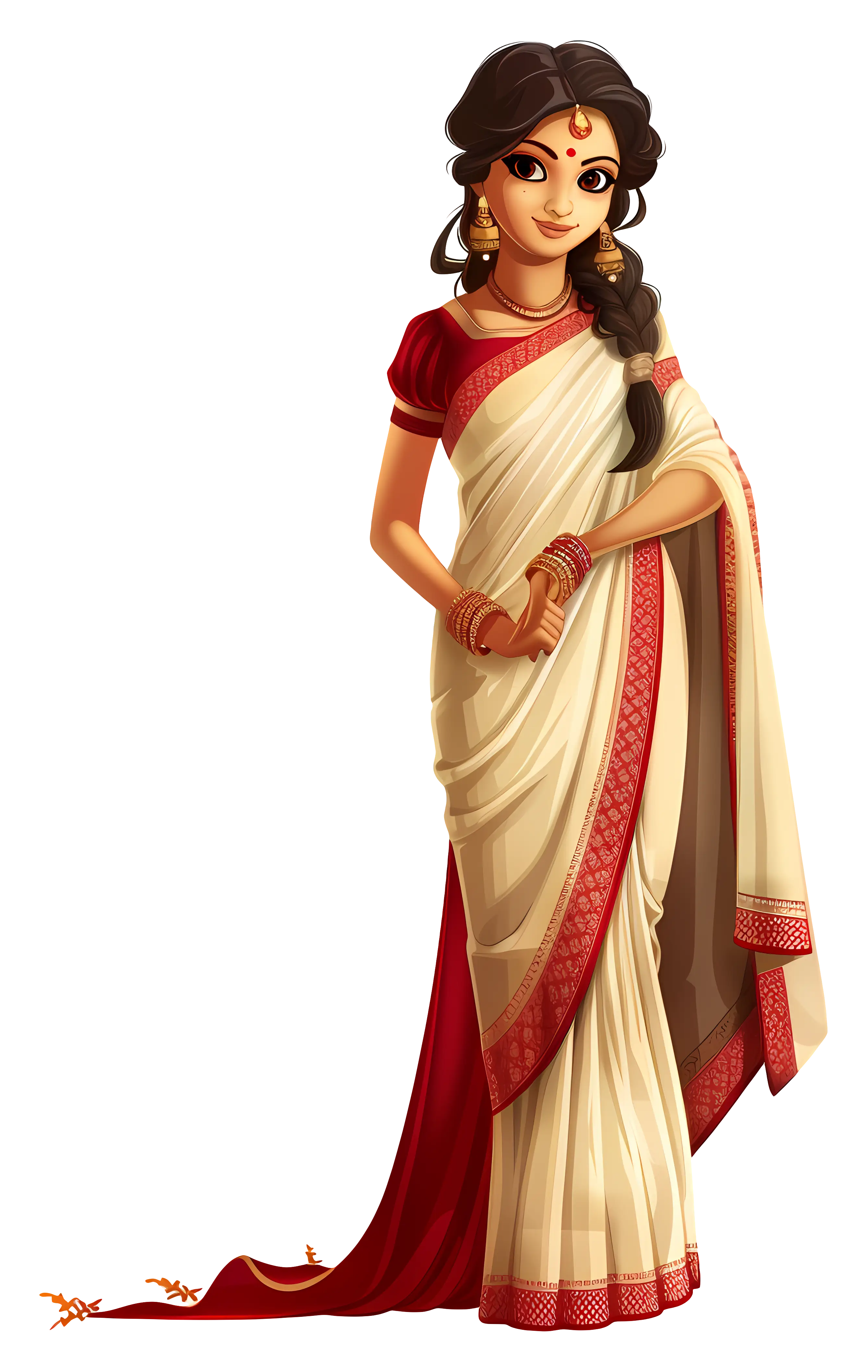 Traditional Woman in Sari