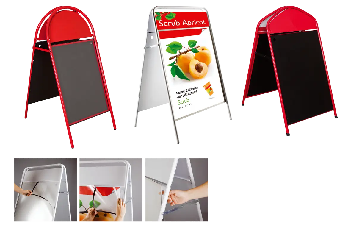 Red and Black Signboard for Advertising