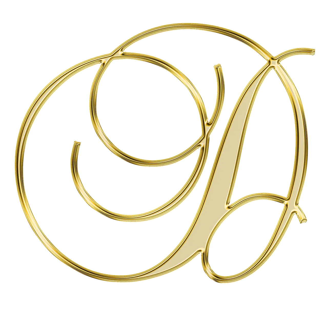 Golden Alphabet Letter Decoration