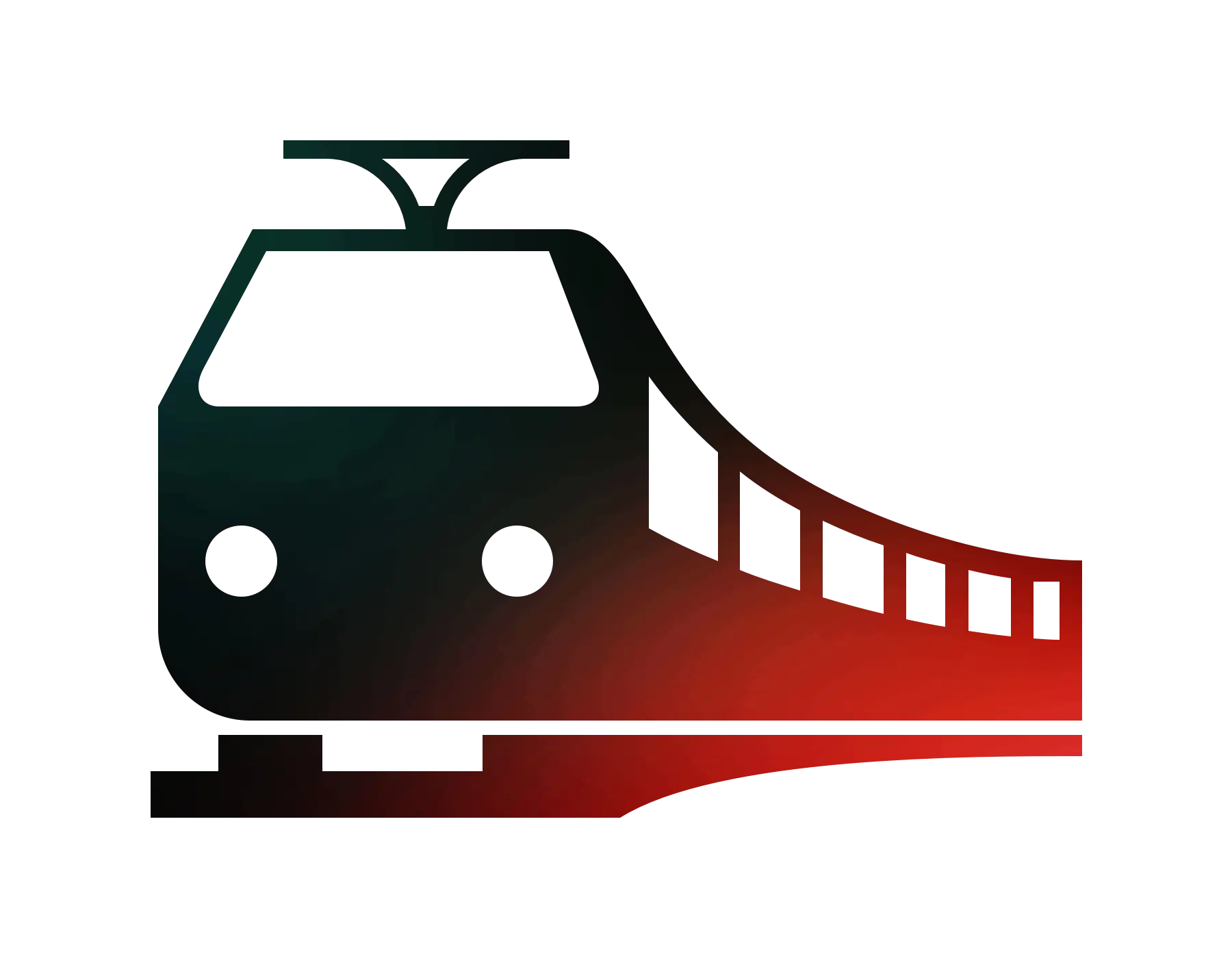 Train Icon in Stylized Design