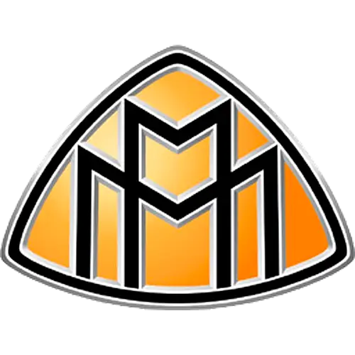Maybach Logo with Gold and Black Triangular Design