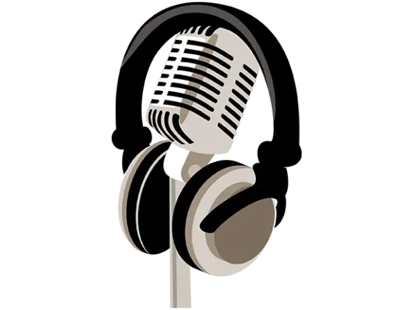 Microphone and Headphones Illustration for Audio Setup
