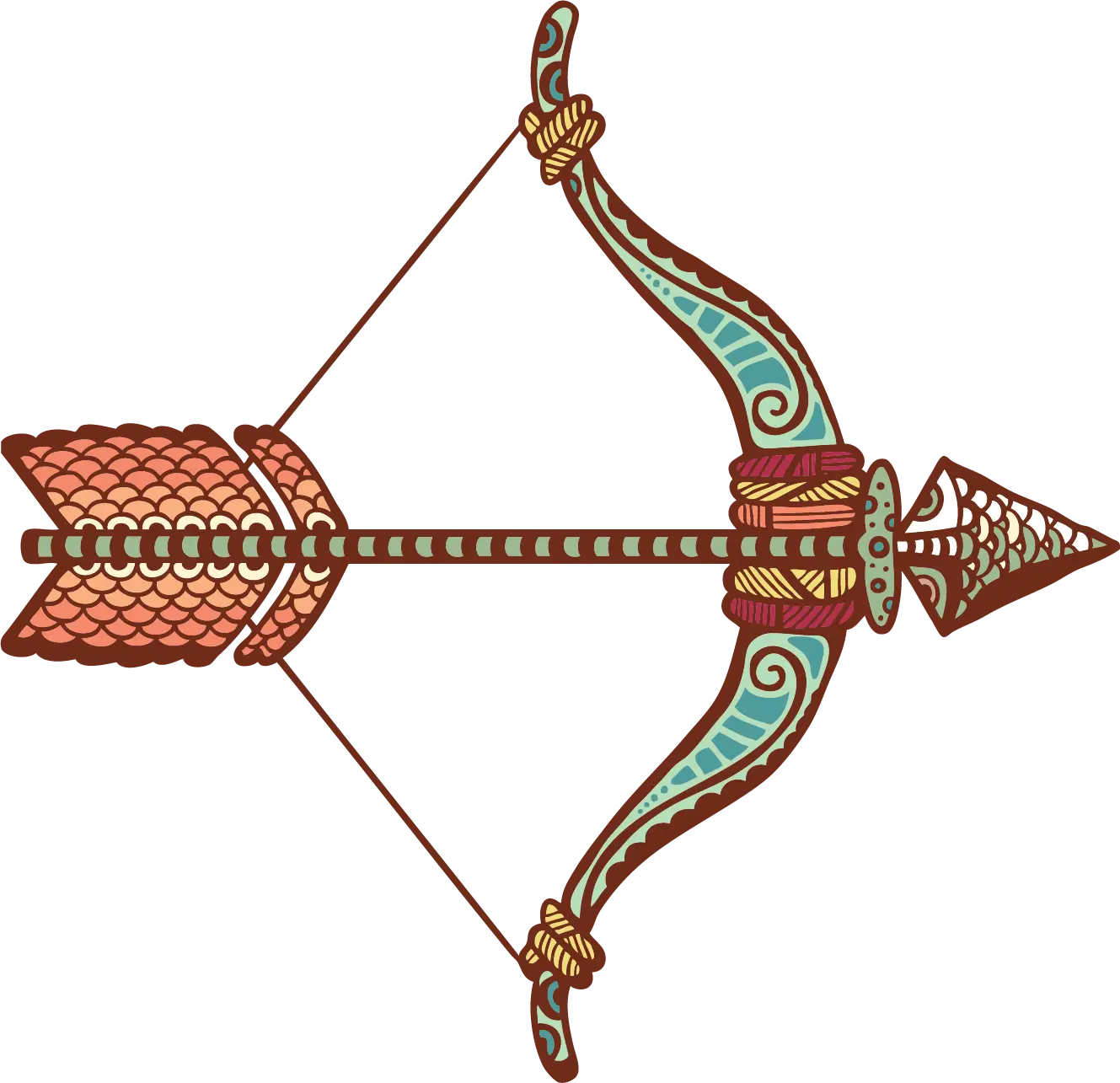 Decorative Bow and Arrow for Archery