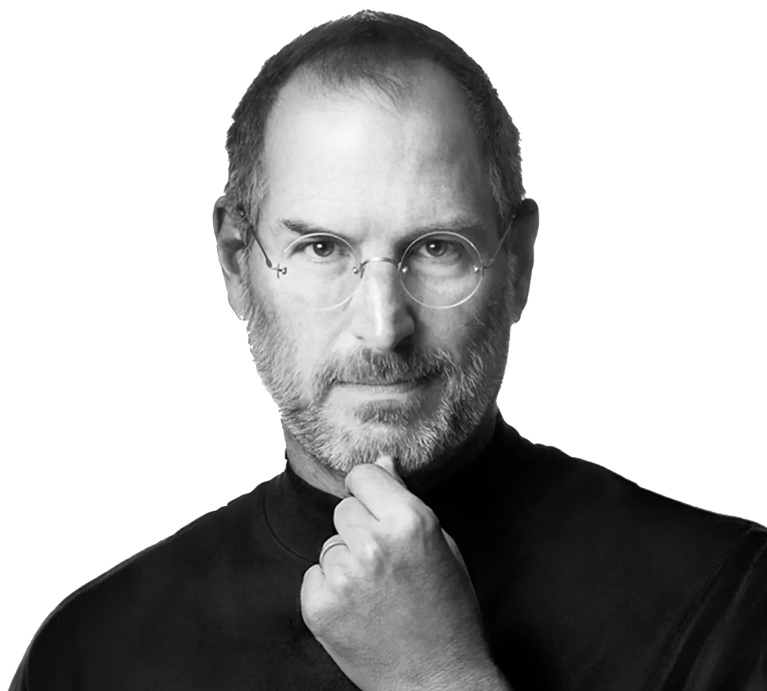 Person in Glasses in Contemplative Pose