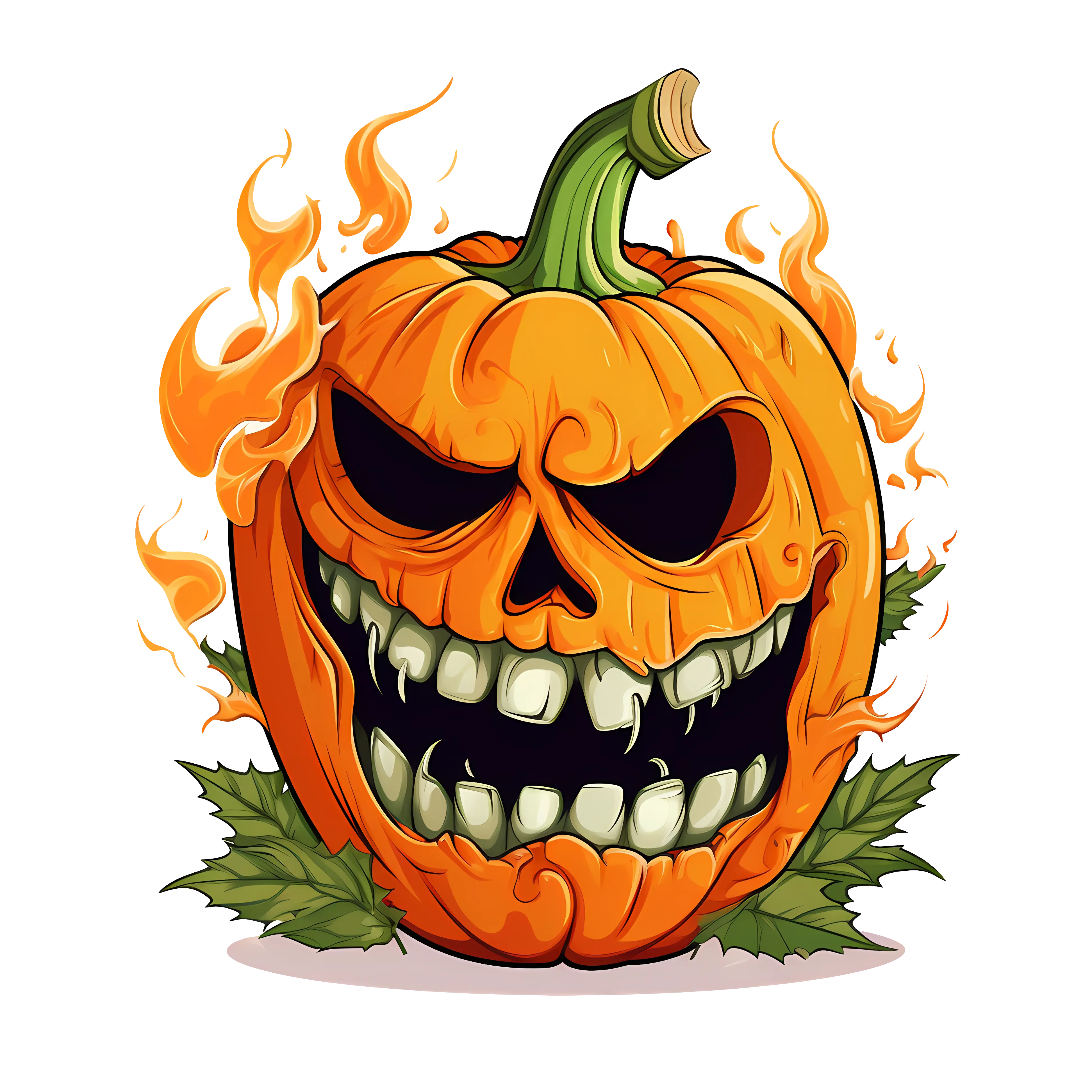 Evil Flaming Pumpkin for Halloween