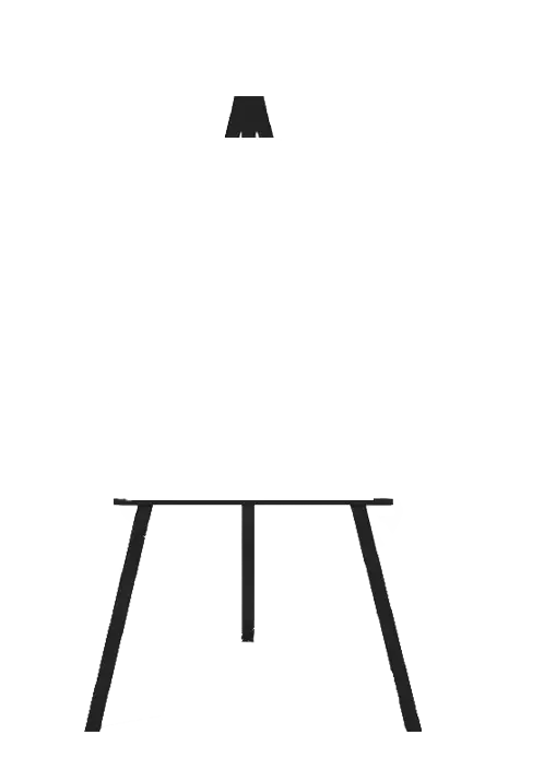 Minimalist Artist Easel Illustration