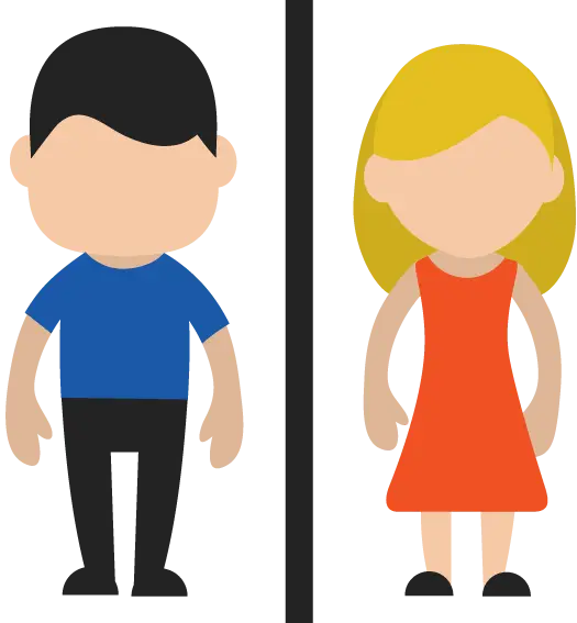 Man and Woman Cartoon Illustration