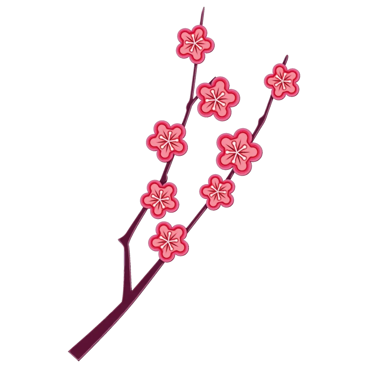 Cherry Blossom Branch Illustration