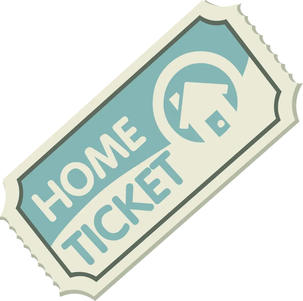 Simple Home Ticket Graphic Illustration